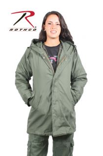 PARKA WOMENS VINTAGE STYLE MILITARY M 51 FISHTAIL OLIVE DRAB ROTHCO 