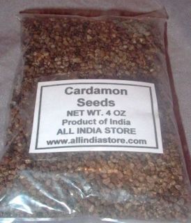 Cardamom Seeds Decorticated ( no pod 4 oz Bag Product of India