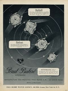 1953 paul buhre watch company 1953 swiss ad le locle