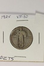 1925 standing liberty quarter dollar vf 0tz5 