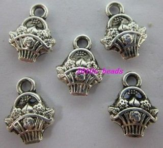 wholesale 20pcs tibet silver basket pendant 13x10mm from china time