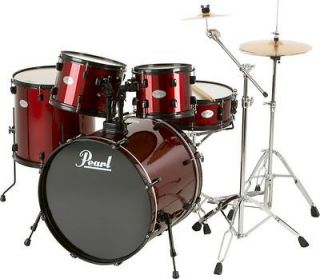 pearl sound check 5 piece drum set with zildjian cymbals