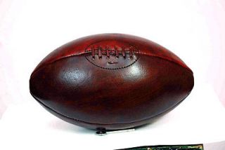 1930s Style Vintage GENUINE LEATHER Football (MELON), Size 5 (Full 