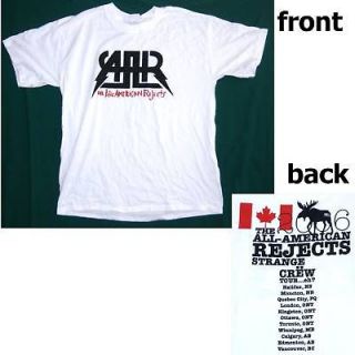 ALL AMERICAN REJECTS STRANGE CREW CAN TOUR SHIRT MEDIUM NEW