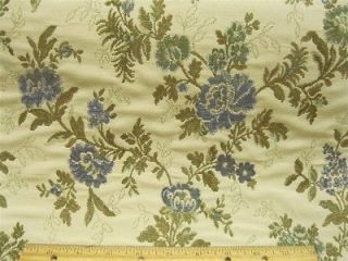 fabric tapestry upholstery cream and blue floral 209 one day
