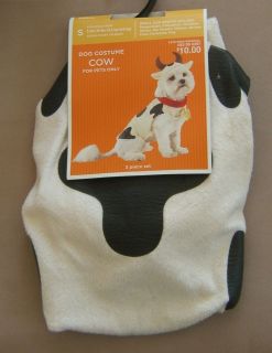 NEW COW DOG Halloween Costume Pet Outfit Terrier Chihuahua Pug Pom S 5 