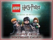 Harry Potter Lego #1 Edible CAKE Icing Image topper frosting birthday 