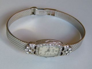   Revue Diamond & Platinum Cocktail Watch, 9CT White Gold Bracelet