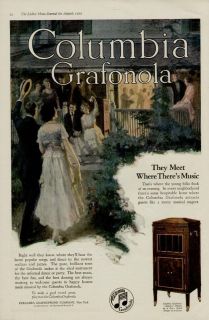 1919 columbia grafonola ad artists brett must see art time