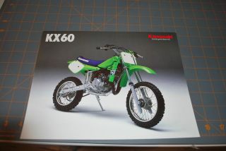 1988 kawasaki kx 60 dirt bike sales brochure nice time