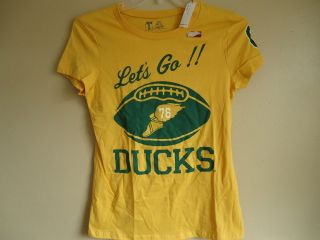 Oregon Ducks Football Womens Old Navy T Shirt 80% Off Lets Go Ducks 2 