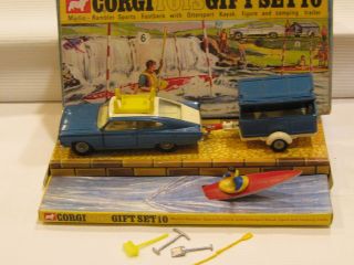 Corgi Gift Set 10 Marlin Rambler fastback+trail​er+kayak+++