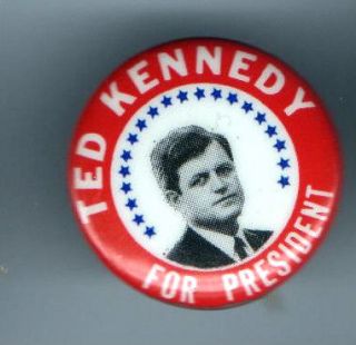 1968 pin TED KENNEDY pinback RARE for PRESIDENT Draft button #B