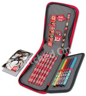 ONE DIRECTION 1D LICENSED FILLED PENCIL CASE PENCILS MARKERS NOTEPAD 