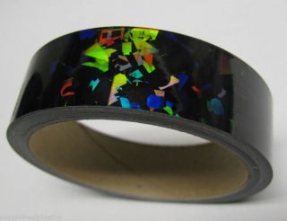 black holographic crystal vinyl tape 1 x 25 ft time