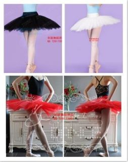   Professional Ballet Tutu Hard Organdy Platter Skirt Dance Dress 3color