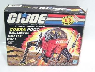 GI Joe 1987 Cobra Pogo Ballistic Battle Ball 75% Complete