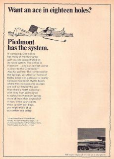 piedmont airlines 1970 b737 greenbrier golf ad 