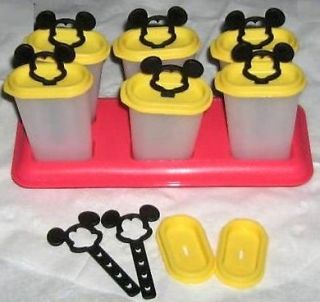 Tupperware SET of 6 Popsicle MICKEY MOUSE ICE TUPS Frozen Treats NEW