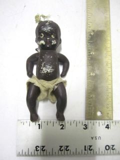   Antique Japan Made Bisque Ceramic Porcelain Jointed Black African Doll