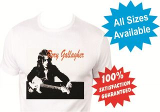 rory gallagher mens t shirt new white custom print tee