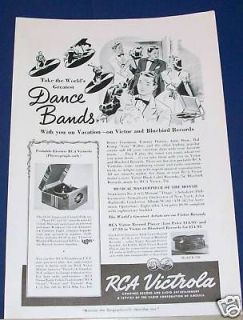 1940 rca victrola model r 100 phonograph dance bands ad