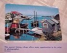 GIANT Vintage Post Card ~ Quaint Fishing Village Opportunities