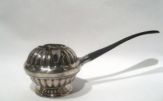   BERNARD RICE AND SONS APOLLO SILVER PLATE WOOD BRANDY WARMER POURER