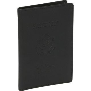 Royce Leather Nappa Black Debossed RFID Blocking Passport Jacket