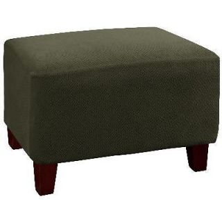 NEW MAYTEX STRETCH PIXEL SLIPCOVER FOR AN OTTOMAN DARK OLIVE