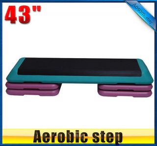 soozier43 fitness aerobic step exercise stepper adjust 4 6 8