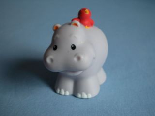 fp little people zoo ark anmial light grey female hippo