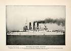 1904 Print Russo Japanese War Battleship Retvizan Navy Fleet Military 