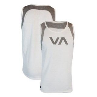 rvca thermax tank top mma shirt white gray size l