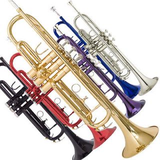 Newly listed Mendini Bb Trumpet ~Gold Silver Black Blue Red or Purple