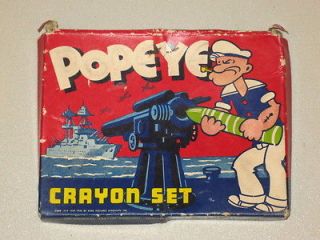 507. Popeye Crayon Set Vintage American Crayon Company Box 1930’s