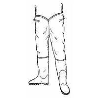sz 12 brown hip boot waders pro line mfg co