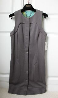 emilio pucci grey button down dress sz 36 from united