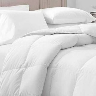 white 55 oz queen size down feather comforter 300 t