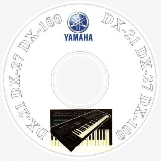 yamaha dx21 dx27 dx100 sound library manual editors cd from