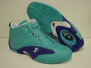   Sz 13 REEBOK Answer IV Mid Teal Blue SAMPLE AI IVERSON Sneakers Shoes