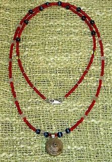 ethiopian telsum metal prayer box necklace stone beads time left