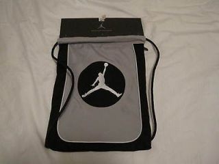 Nike Air Jordan Drawstring Bag Backpack Jumpman Gym Brand New NWT Gray 