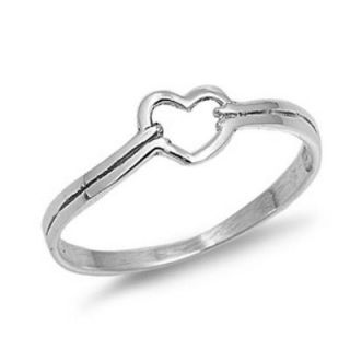   size 9 ring Open Heart Love Friendship Promise Pretty Womens s10