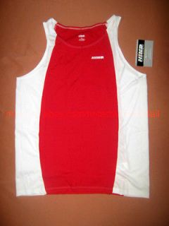 HIND MENS RAVE TRACK SINGLET MUSCLE POLYESTER SHIRT SIZE XL RED 