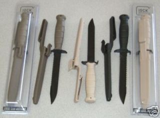   GLOCK 81 Military Field Survival Fixed Blade Knife & Sheath Razor SAND