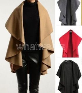 JJ 2012 New womens Wool Blend Cape Coat Wraps Shawl Z6010