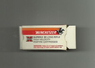 Original Box For Winchester Supe X .22 Ammo Long Rifle Ammo.