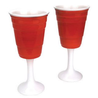 Red Solo Cup Wine Glass Set 2 Pack Unique Great Gift get 2 Glasses