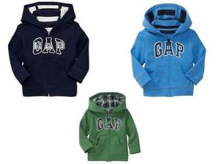 baby gap boy arch logo lined jacket hoodie new with